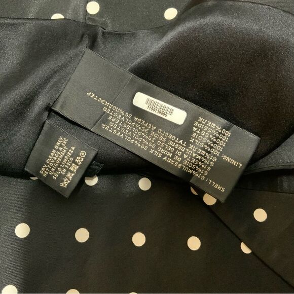 Ralph Lauren black label mulberry silk polka dot dress A-line size 8 - Picture 9 of 12